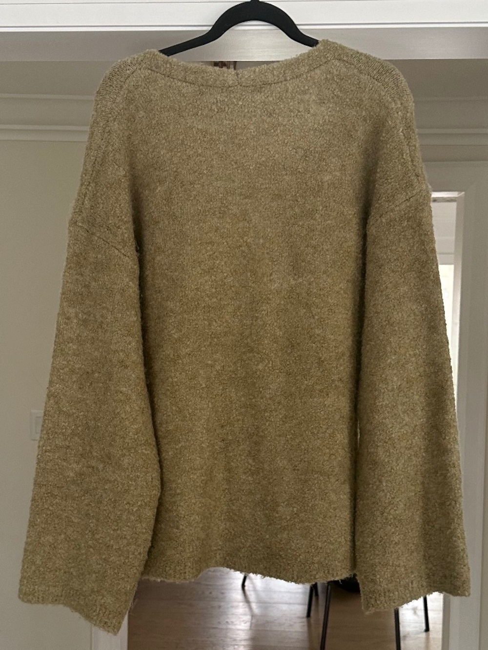 JOE FRESH - Yellow Green Boucle Cozy Double-Breasted Cardigan - Size XL - Picture 10 of 16